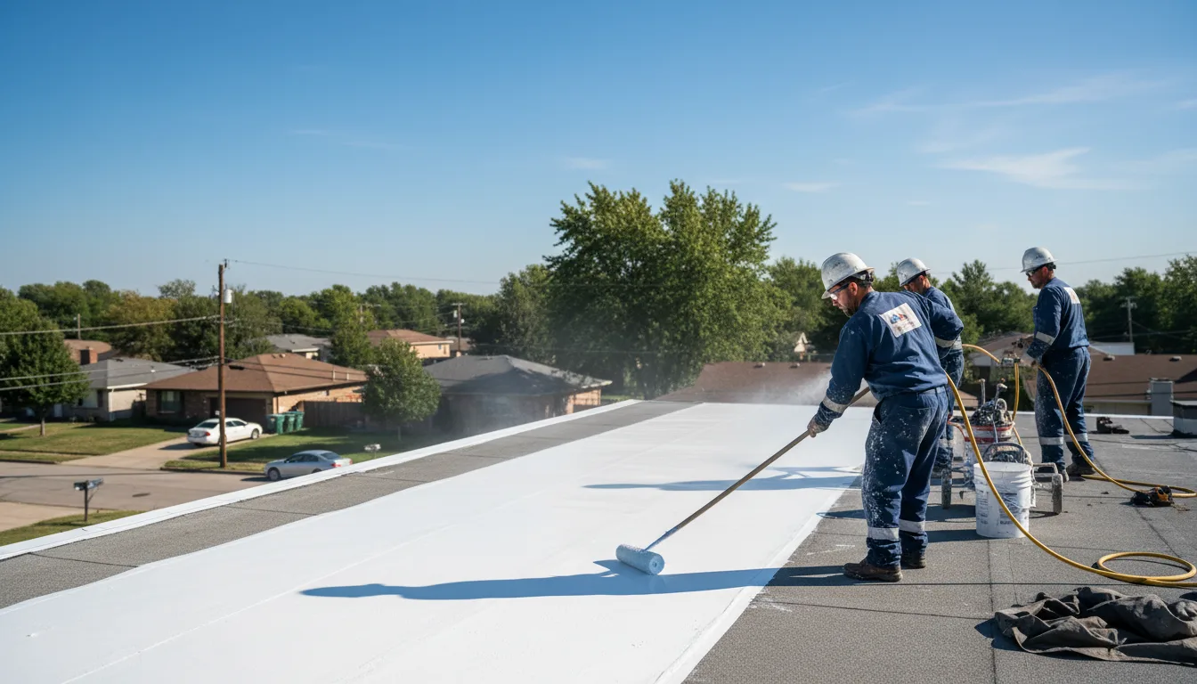 Commercial roof coating in Poyen, AR near me